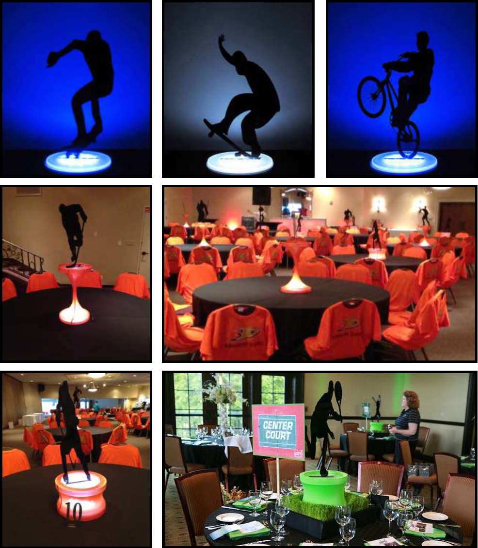 acrylic Shadow Centerpieces - Sports